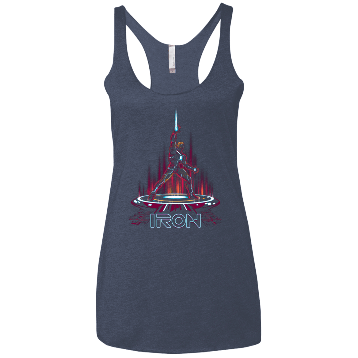 T-Shirts Vintage Navy / X-Small IRON TRON Women's Triblend Racerback Tank