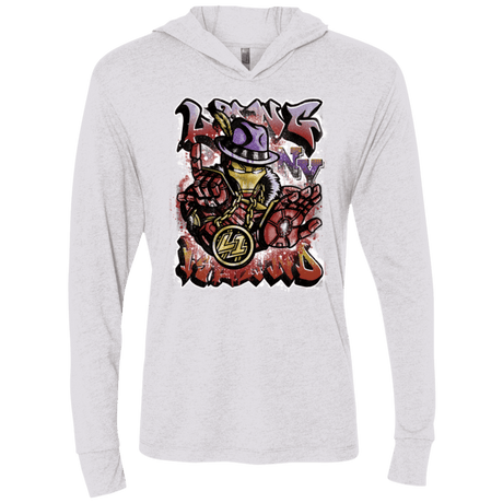 T-Shirts Heather White / X-Small Ironman Long Island Triblend Long Sleeve Hoodie Tee