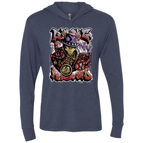 T-Shirts Vintage Navy / X-Small Ironman Long Island Triblend Long Sleeve Hoodie Tee