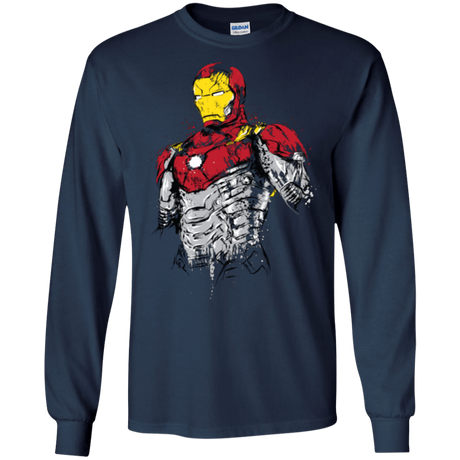 T-Shirts Navy / S Ironman - Mark XLVII Armor Men's Long Sleeve T-Shirt