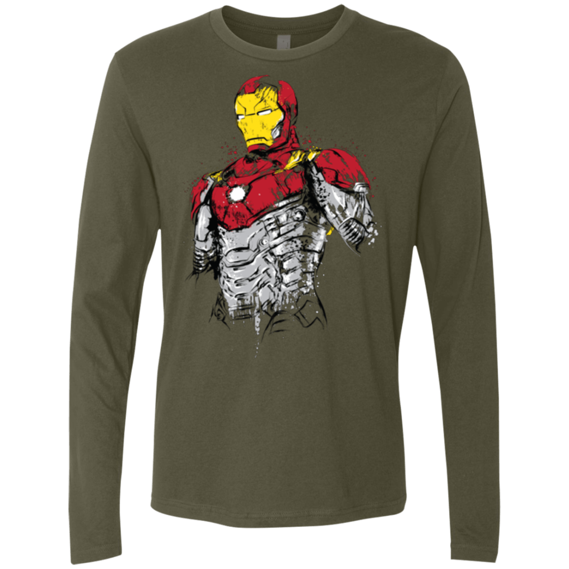 T-Shirts Military Green / S Ironman - Mark XLVII Armor Men's Premium Long Sleeve
