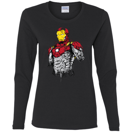 T-Shirts Black / S Ironman - Mark XLVII Armor Women's Long Sleeve T-Shirt