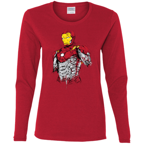 T-Shirts Red / S Ironman - Mark XLVII Armor Women's Long Sleeve T-Shirt