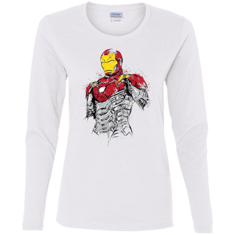 T-Shirts White / S Ironman - Mark XLVII Armor Women's Long Sleeve T-Shirt