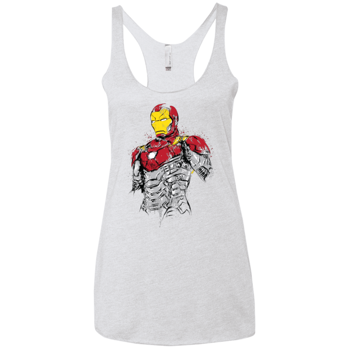 T-Shirts Heather White / X-Small Ironman - Mark XLVII Armor Women's Triblend Racerback Tank