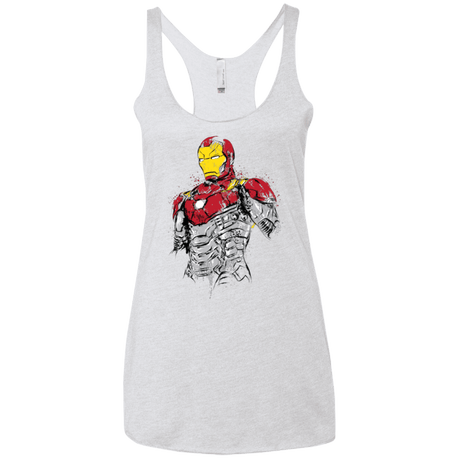 T-Shirts Heather White / X-Small Ironman - Mark XLVII Armor Women's Triblend Racerback Tank