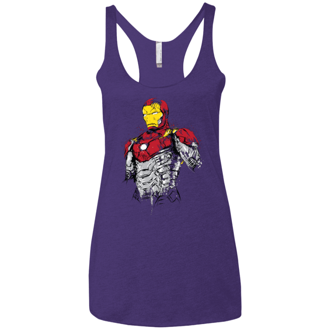 T-Shirts Purple Rush / X-Small Ironman - Mark XLVII Armor Women's Triblend Racerback Tank
