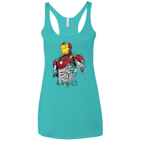 T-Shirts Tahiti Blue / X-Small Ironman - Mark XLVII Armor Women's Triblend Racerback Tank