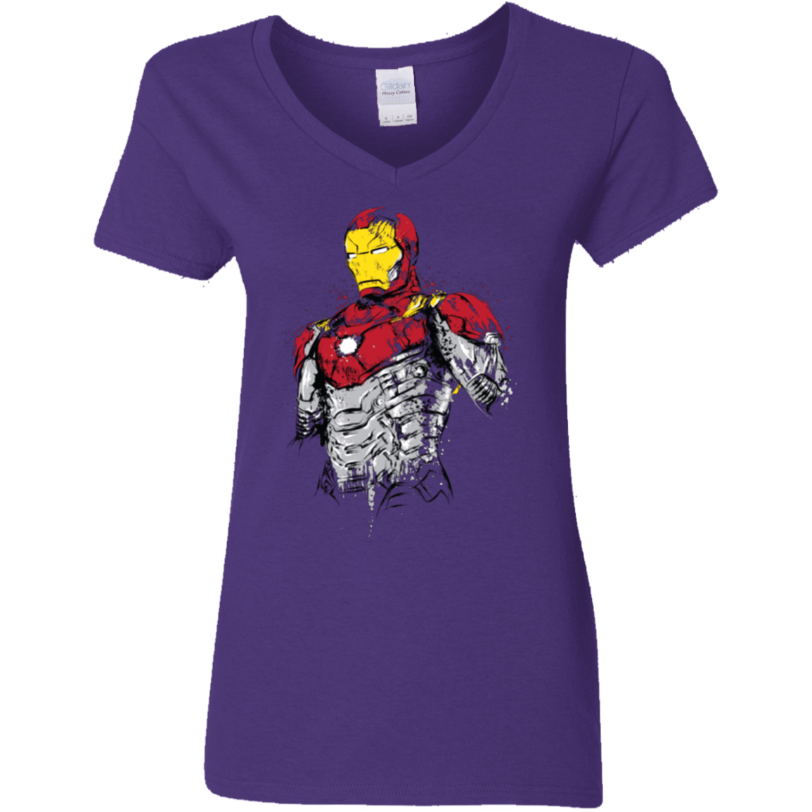T-Shirts Purple / S Ironman - Mark XLVII Armor Women's V-Neck T-Shirt
