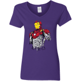 T-Shirts Purple / S Ironman - Mark XLVII Armor Women's V-Neck T-Shirt