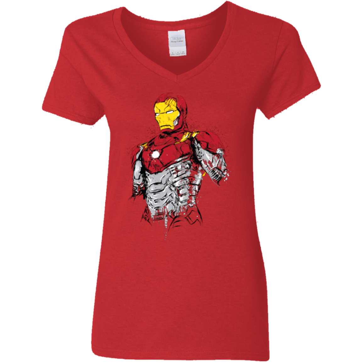 T-Shirts Red / S Ironman - Mark XLVII Armor Women's V-Neck T-Shirt