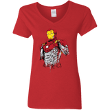 T-Shirts Red / S Ironman - Mark XLVII Armor Women's V-Neck T-Shirt