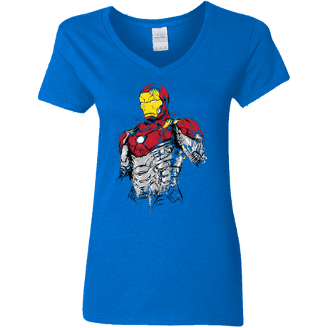 T-Shirts Royal / S Ironman - Mark XLVII Armor Women's V-Neck T-Shirt