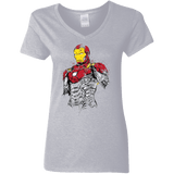 T-Shirts Sport Grey / S Ironman - Mark XLVII Armor Women's V-Neck T-Shirt