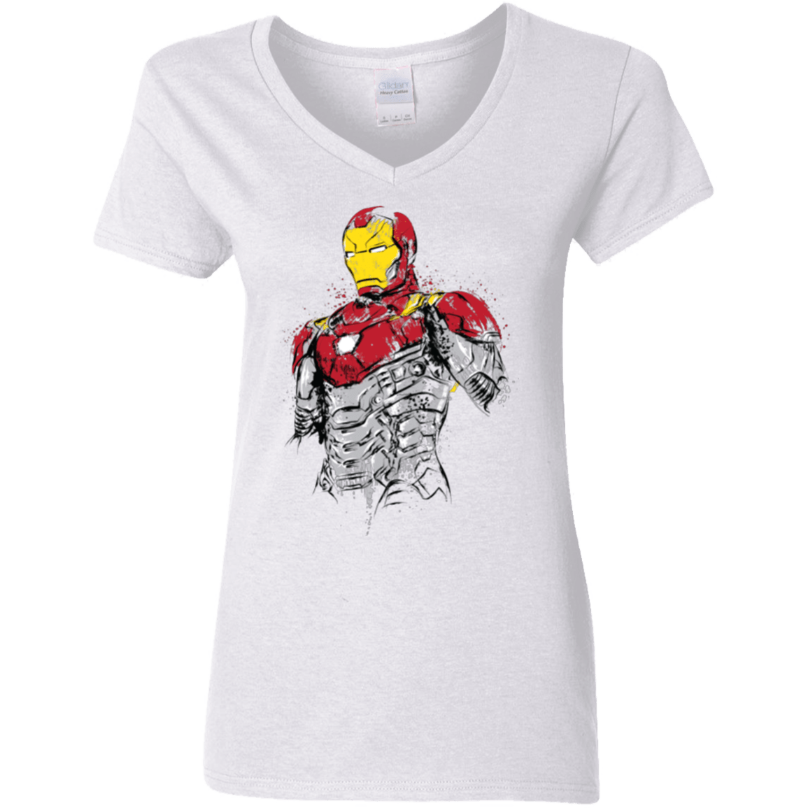 T-Shirts White / S Ironman - Mark XLVII Armor Women's V-Neck T-Shirt