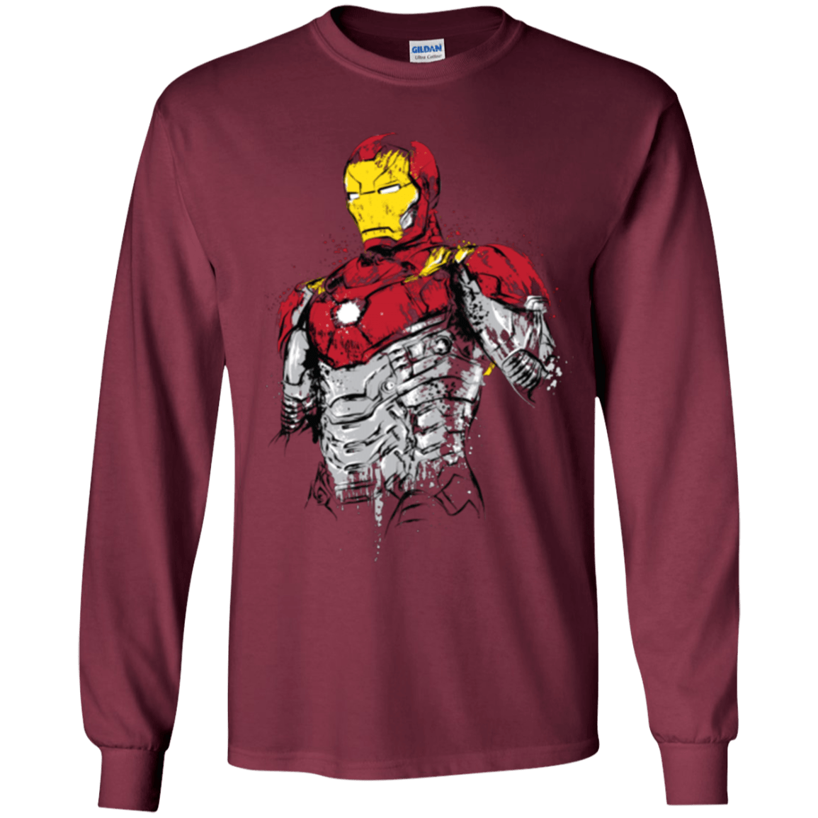 T-Shirts Maroon / YS Ironman - Mark XLVII Armor Youth Long Sleeve T-Shirt