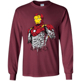 T-Shirts Maroon / YS Ironman - Mark XLVII Armor Youth Long Sleeve T-Shirt