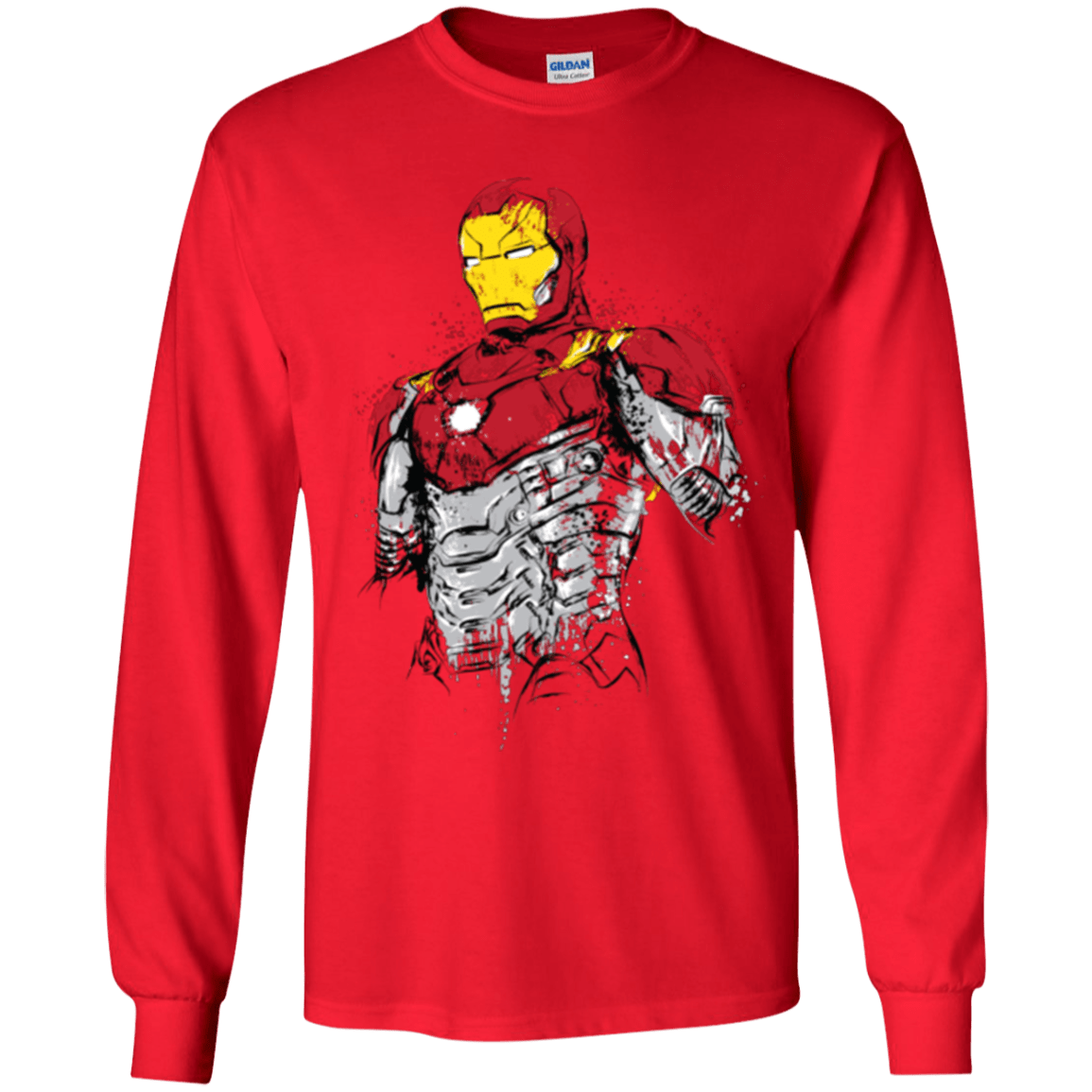 T-Shirts Red / YS Ironman - Mark XLVII Armor Youth Long Sleeve T-Shirt