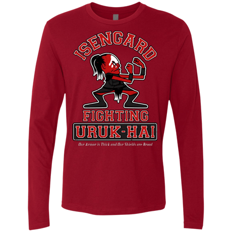 T-Shirts Cardinal / Small ISENGARD FIGHTING URUKHAI Men's Premium Long Sleeve