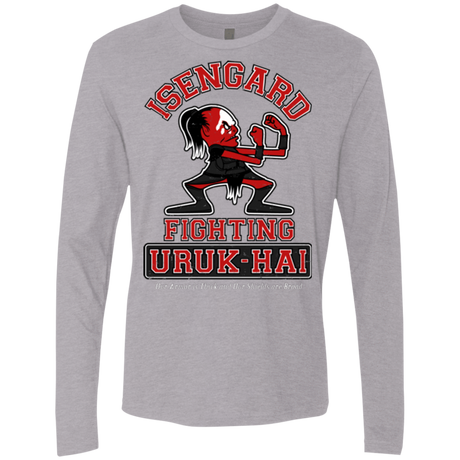 T-Shirts Heather Grey / Small ISENGARD FIGHTING URUKHAI Men's Premium Long Sleeve