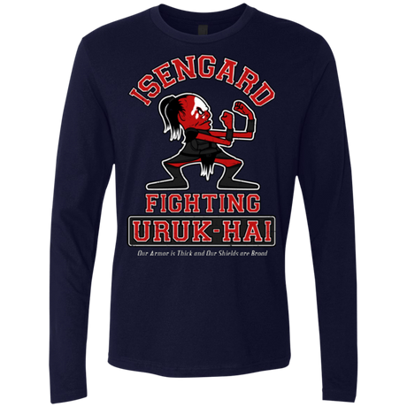 T-Shirts Midnight Navy / Small ISENGARD FIGHTING URUKHAI Men's Premium Long Sleeve