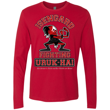 T-Shirts Red / Small ISENGARD FIGHTING URUKHAI Men's Premium Long Sleeve