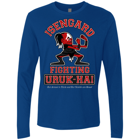 T-Shirts Royal / Small ISENGARD FIGHTING URUKHAI Men's Premium Long Sleeve