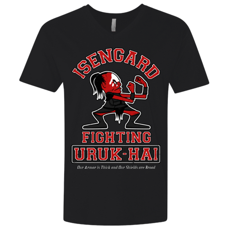 T-Shirts Black / X-Small ISENGARD FIGHTING URUKHAI Men's Premium V-Neck