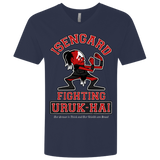 T-Shirts Midnight Navy / X-Small ISENGARD FIGHTING URUKHAI Men's Premium V-Neck