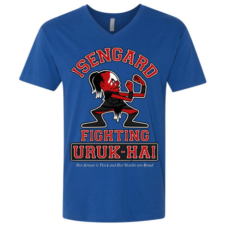 T-Shirts Royal / X-Small ISENGARD FIGHTING URUKHAI Men's Premium V-Neck