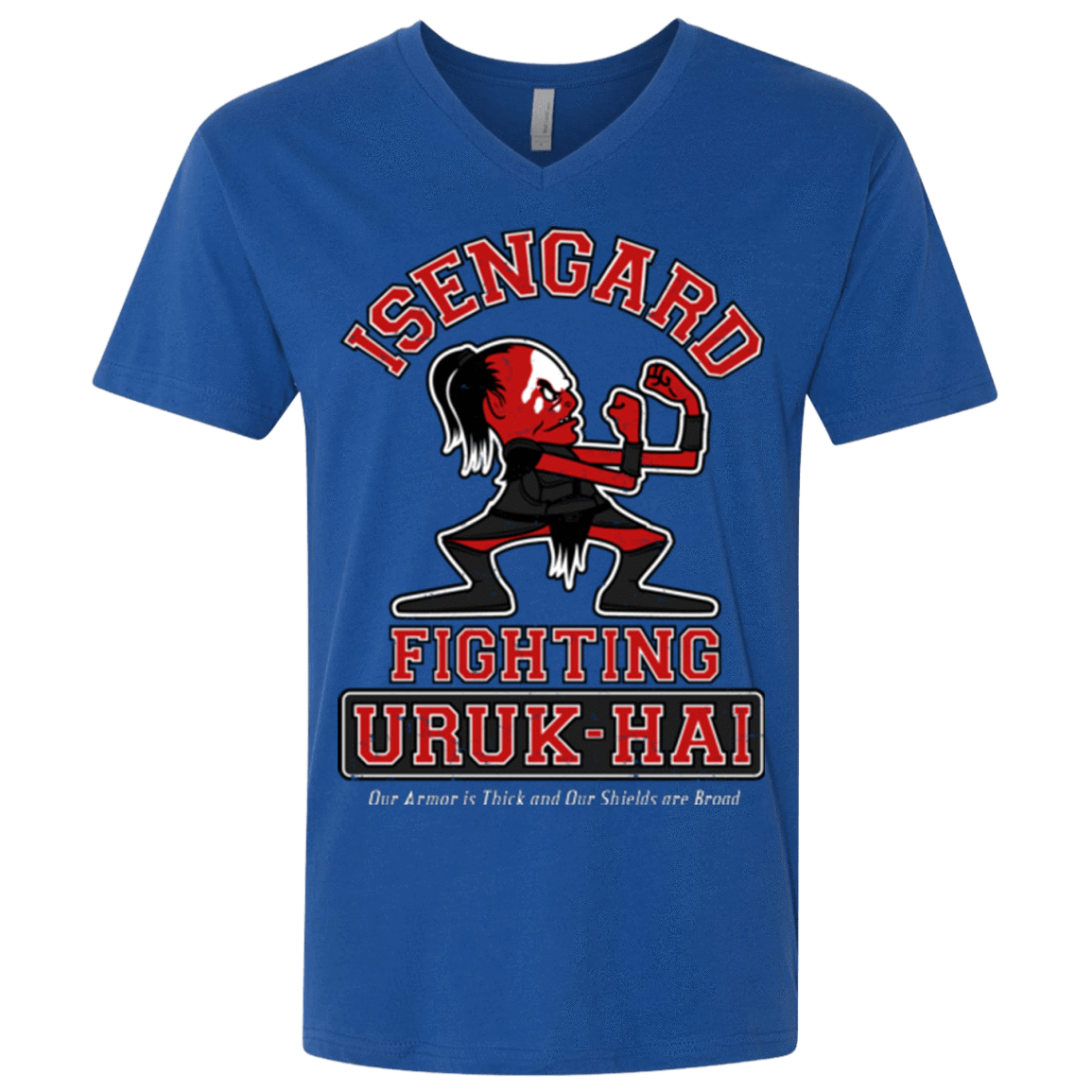 T-Shirts Royal / X-Small ISENGARD FIGHTING URUKHAI Men's Premium V-Neck