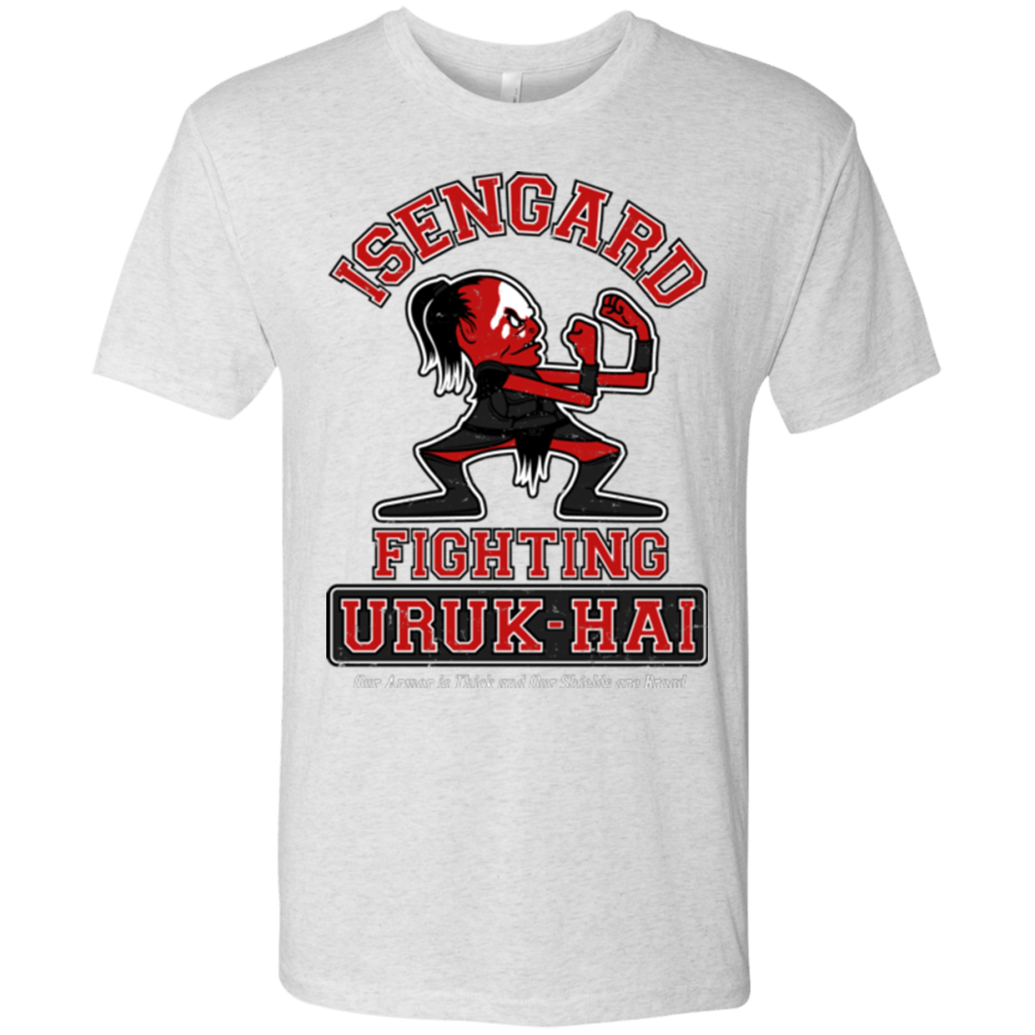 T-Shirts Heather White / Small ISENGARD FIGHTING URUKHAI Men's Triblend T-Shirt