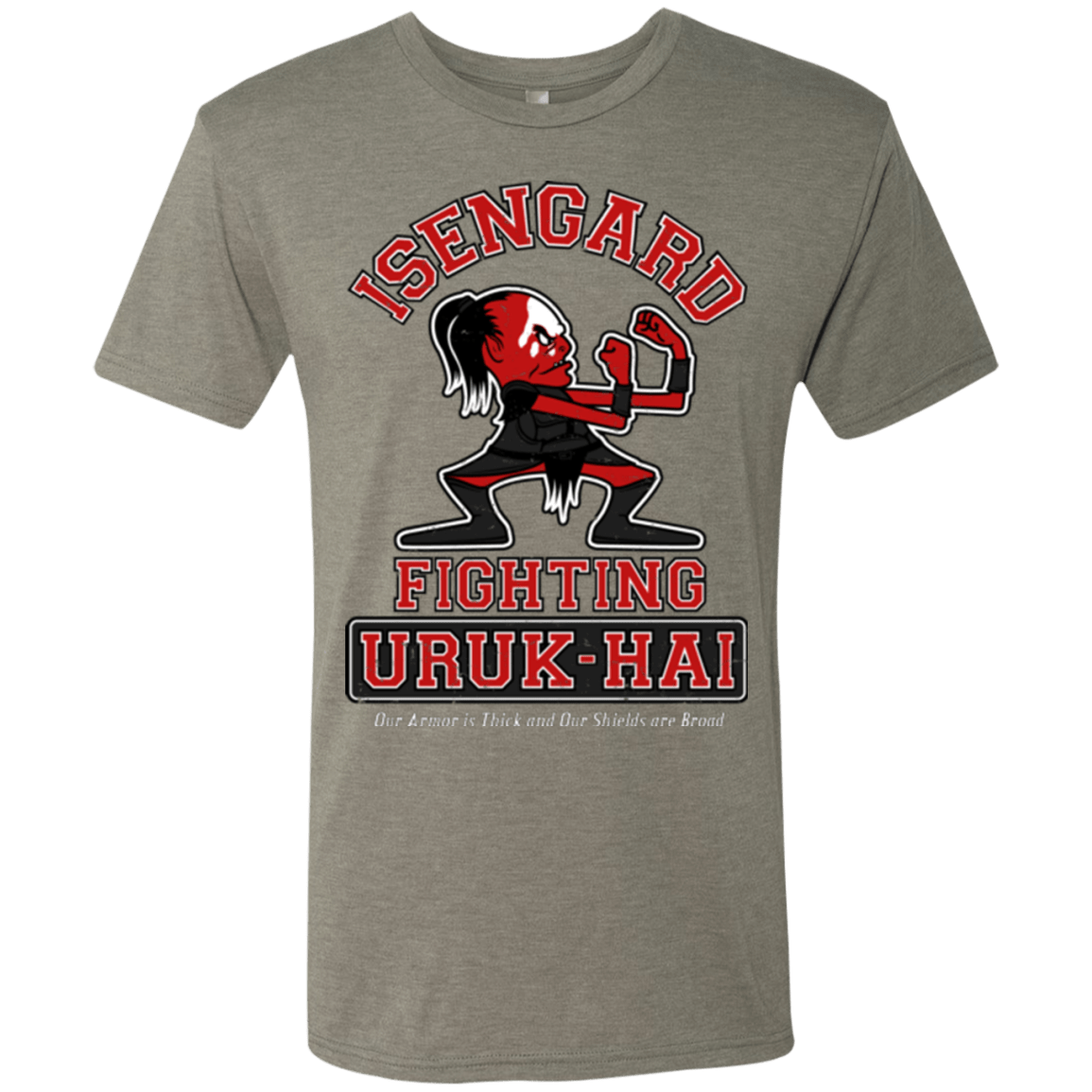 T-Shirts Venetian Grey / Small ISENGARD FIGHTING URUKHAI Men's Triblend T-Shirt