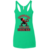 T-Shirts Envy / X-Small ISENGARD FIGHTING URUKHAI Women's Triblend Racerback Tank