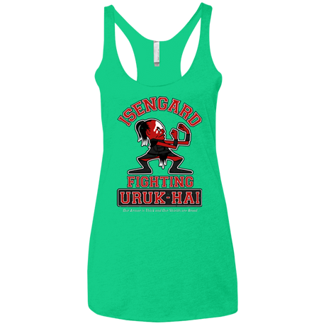 T-Shirts Envy / X-Small ISENGARD FIGHTING URUKHAI Women's Triblend Racerback Tank