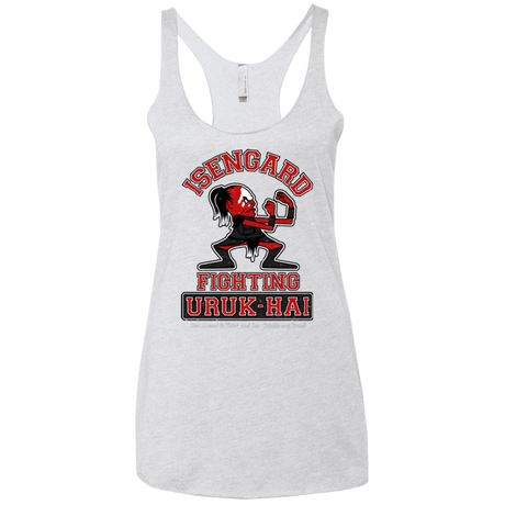 T-Shirts Heather White / X-Small ISENGARD FIGHTING URUKHAI Women's Triblend Racerback Tank