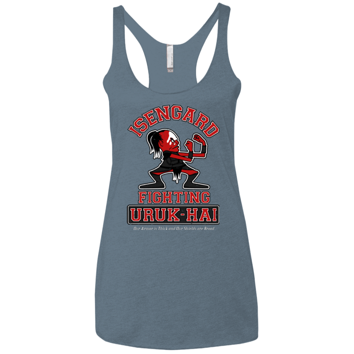T-Shirts Indigo / X-Small ISENGARD FIGHTING URUKHAI Women's Triblend Racerback Tank