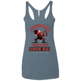 T-Shirts Indigo / X-Small ISENGARD FIGHTING URUKHAI Women's Triblend Racerback Tank