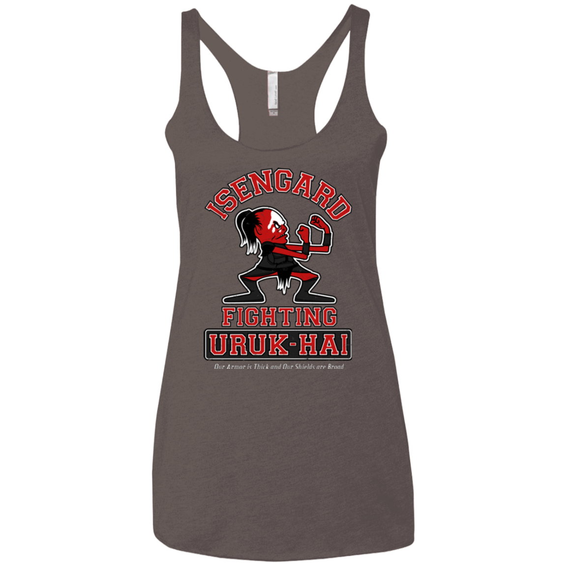 T-Shirts Macchiato / X-Small ISENGARD FIGHTING URUKHAI Women's Triblend Racerback Tank