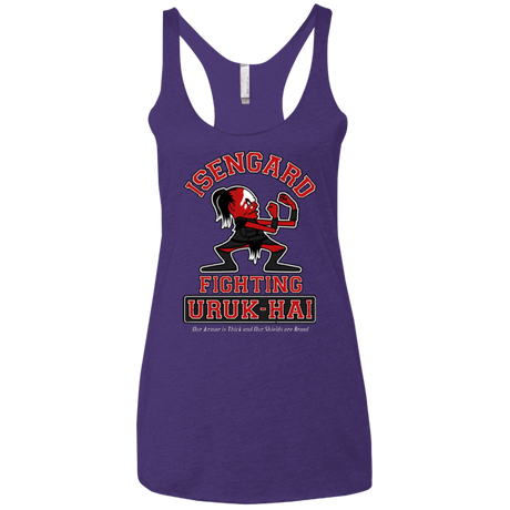T-Shirts Purple / X-Small ISENGARD FIGHTING URUKHAI Women's Triblend Racerback Tank