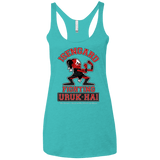 T-Shirts Tahiti Blue / X-Small ISENGARD FIGHTING URUKHAI Women's Triblend Racerback Tank
