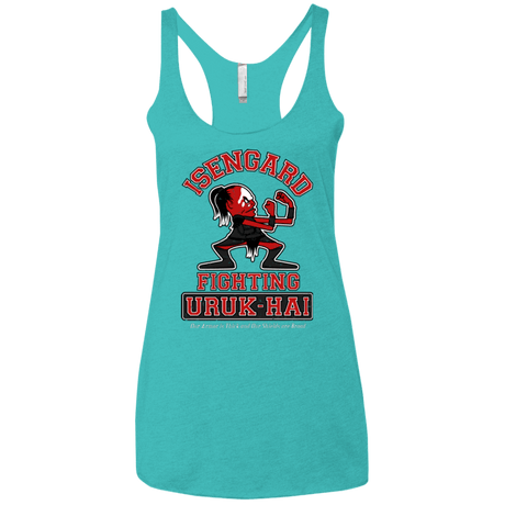 T-Shirts Tahiti Blue / X-Small ISENGARD FIGHTING URUKHAI Women's Triblend Racerback Tank