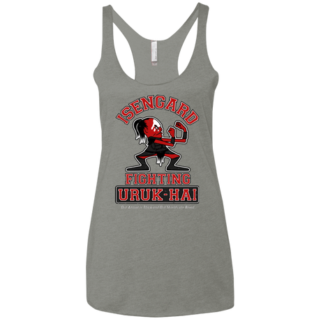 T-Shirts Venetian Grey / X-Small ISENGARD FIGHTING URUKHAI Women's Triblend Racerback Tank