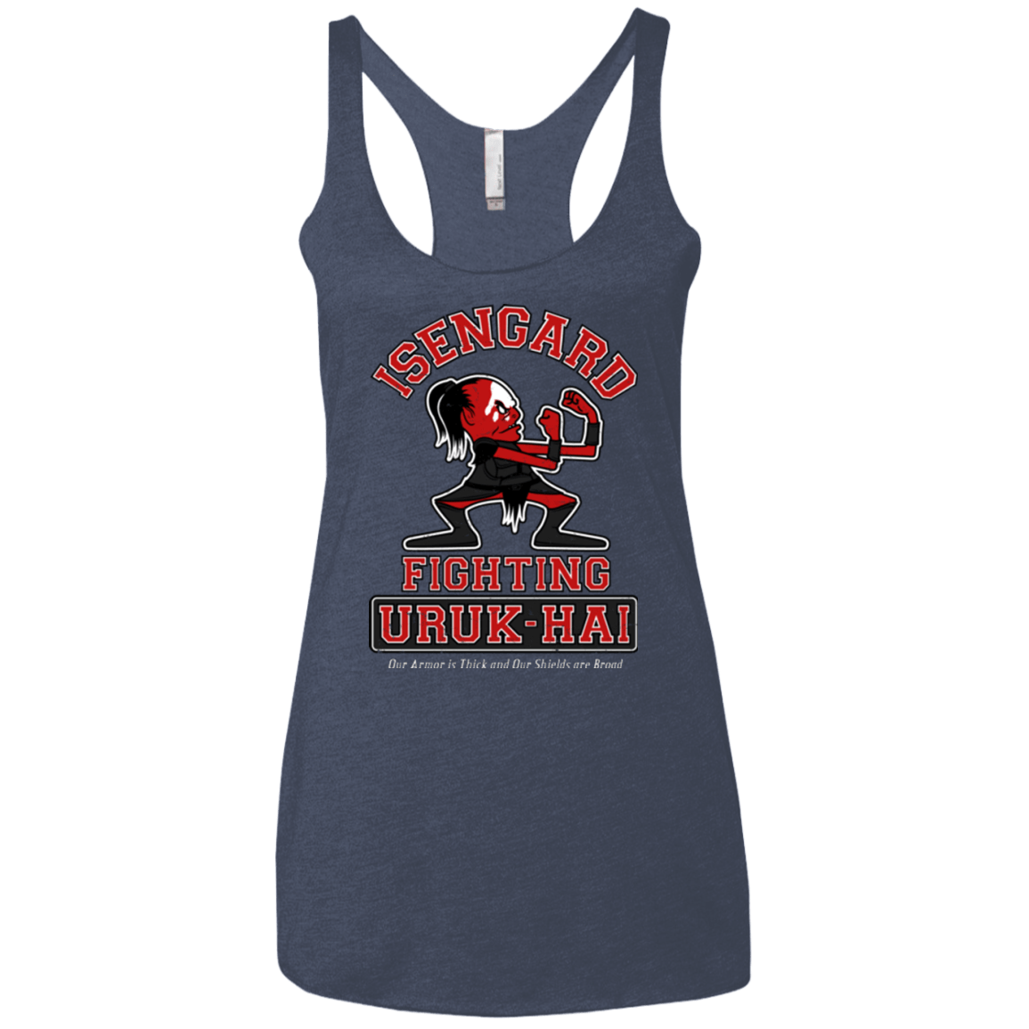 T-Shirts Vintage Navy / X-Small ISENGARD FIGHTING URUKHAI Women's Triblend Racerback Tank