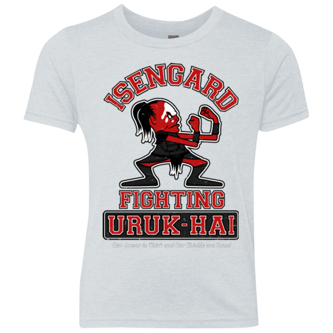 T-Shirts Heather White / YXS ISENGARD FIGHTING URUKHAI Youth Triblend T-Shirt
