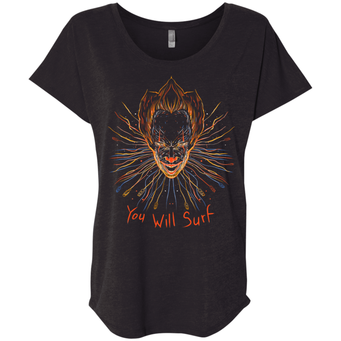 T-Shirts Vintage Black / X-Small IT Clown Triblend Dolman Sleeve