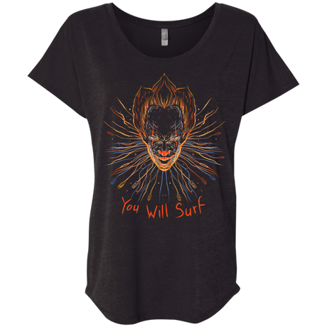 T-Shirts Vintage Black / X-Small IT Clown Triblend Dolman Sleeve