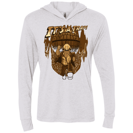 T-Shirts Heather White / X-Small It's a trap!! Triblend Long Sleeve Hoodie Tee