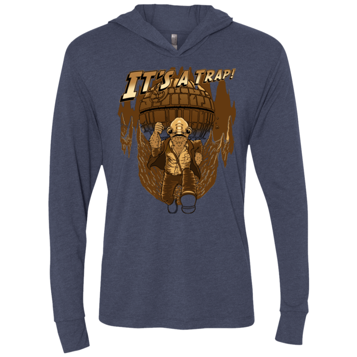 T-Shirts Vintage Navy / X-Small It's a trap!! Triblend Long Sleeve Hoodie Tee