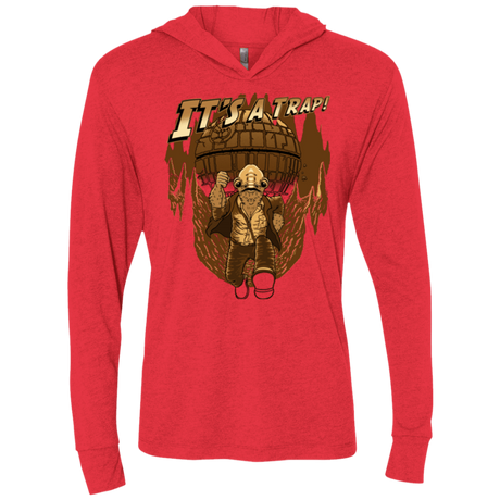 T-Shirts Vintage Red / X-Small It's a trap!! Triblend Long Sleeve Hoodie Tee